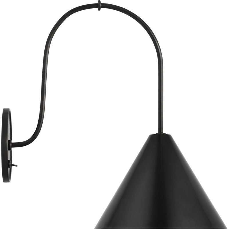 Malia 14" Arched Wall Light with Shade, Bronze
