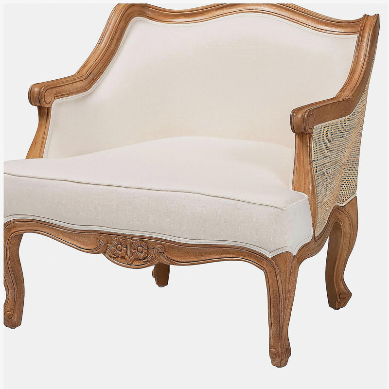Fauteuil d'appoint à assise basse Traditional French Beige