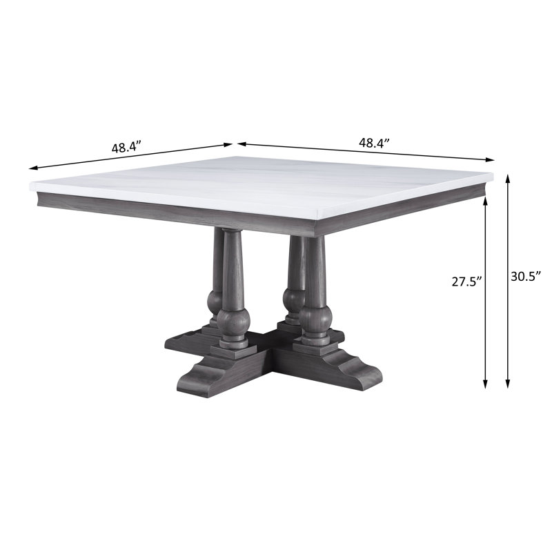 Larone Faux Marble Top Dining Table