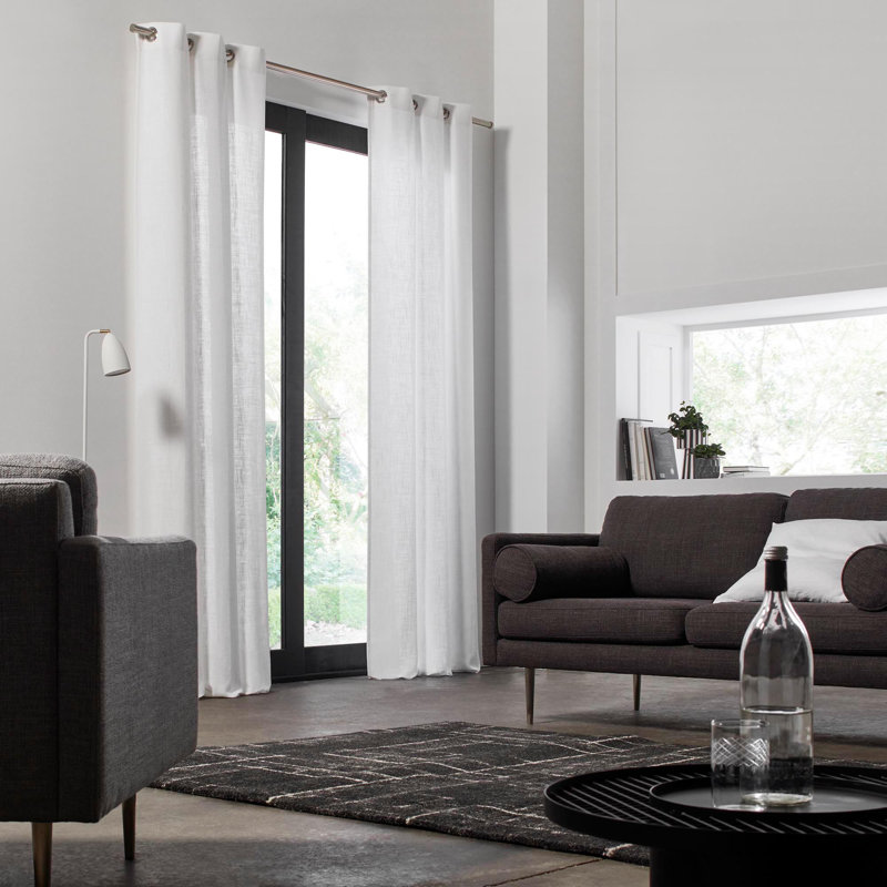 Bellavista Semi Sheer Door Curtain Single Panel, 138 W x 350 D cm