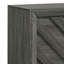 Velz TV Media Stand Cabinet, 2 Chevron Doors. Open Shelves, Dark Grey -115291571