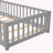 Floor Platform Bed With Fence Guardrails And Door-2006974971-2006606178