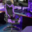 JL Comfurni Adjustable Armrest and Adjustable Headrest PC & Racing Game Chair-59230200
