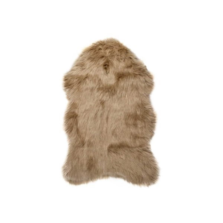 Asmat Tan Faux Sheepskin Fur Area Rug