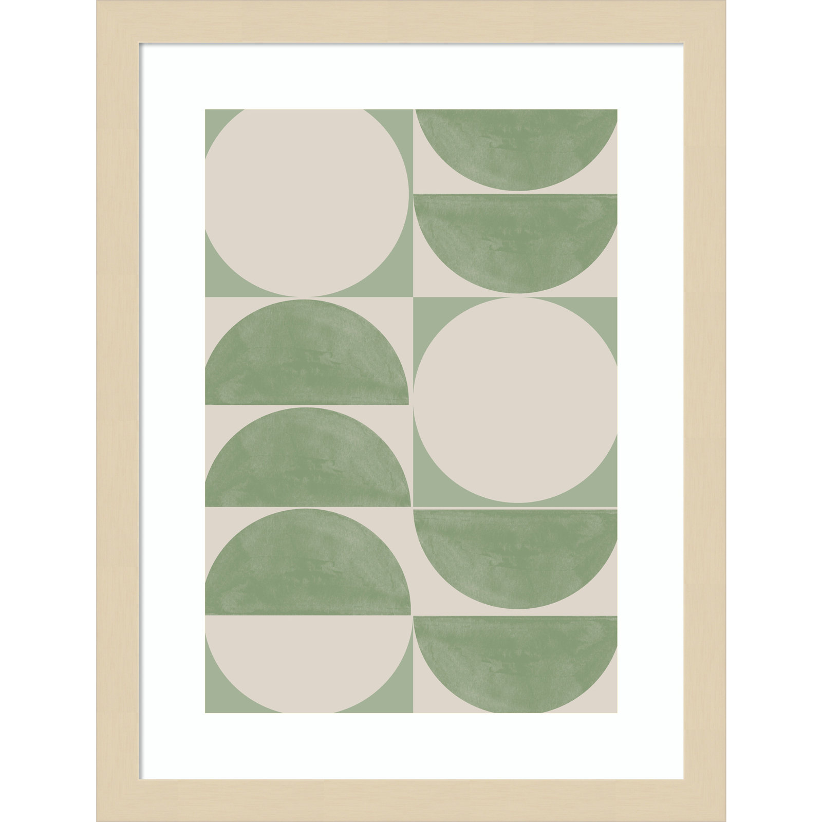 Mid Century Modern 01 by The MIUUS STUDIO Wood Framed Wall Art Print, Brown, 17" H x 13" W