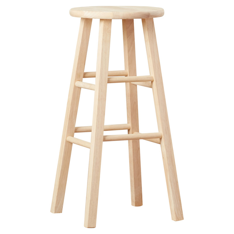 Maner Solid Wood Counter Stool, Unfinished, Bar Stool (29" Seat Height))