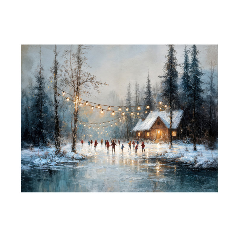 Art mural sur toile tendue - Imagine It Images «Ice Skating 2» pour décoration de salon, de chambre à coucher ou de bureau - 24 x 32