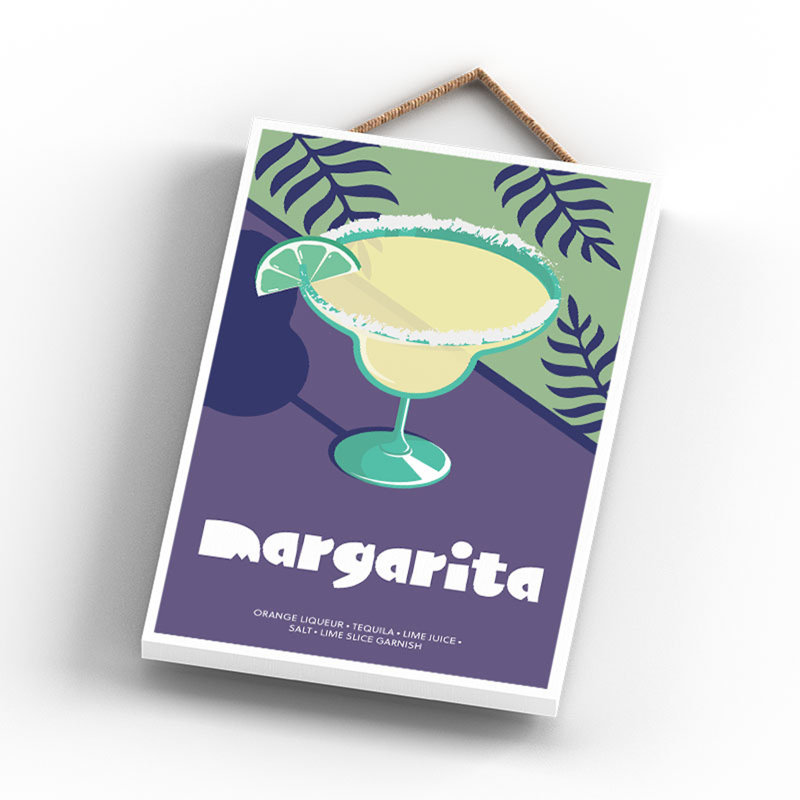 Cocktails - Margarita Wooden Hanging Plaque
