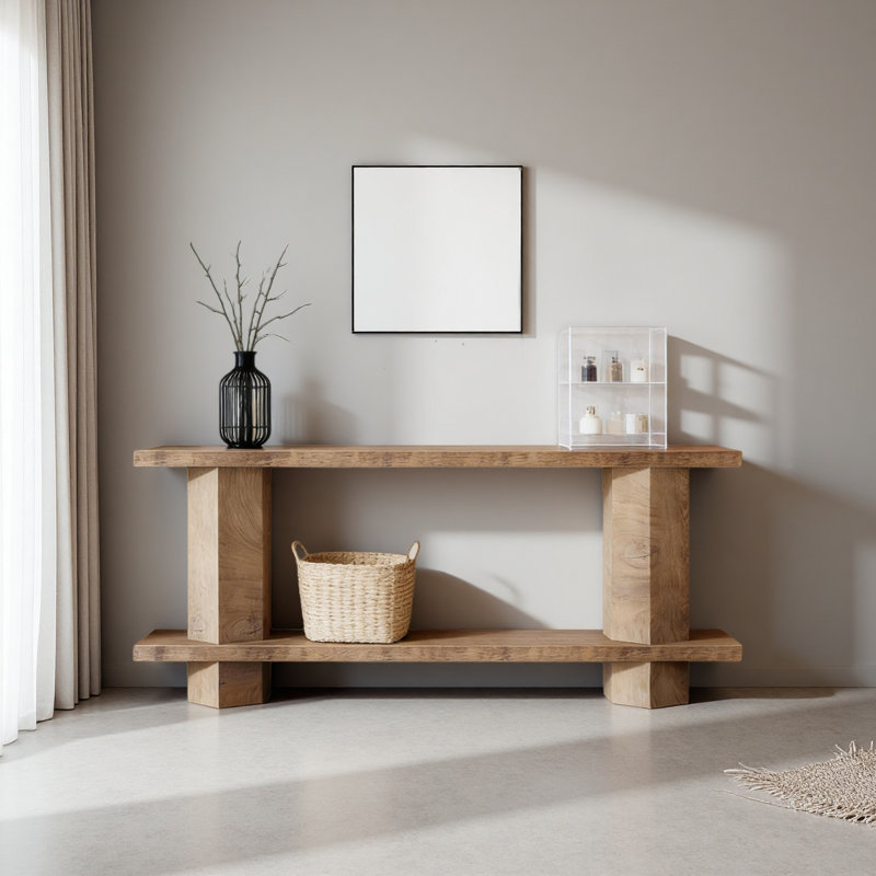 Table de chevet à 2 niveaux, table de canapé, console, table de couloir