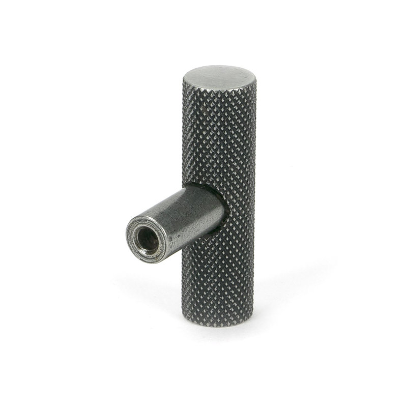 Brompton Cylindrical Knob, Pewter Patina