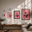 Pink Gerbera Study Botanical - Framed Print-316096007-316096002