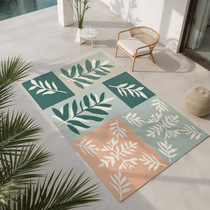 Tapis d'intérieur et d'extérieur Leafy Retreat, Rectangulaire 3 pi x 5 pi