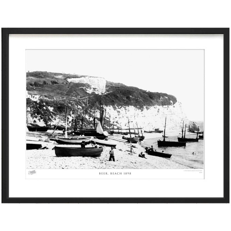 Beer, Beach 1898 - Single Picture Frame Print, 60cm H x 80cm W x 2.3cm D