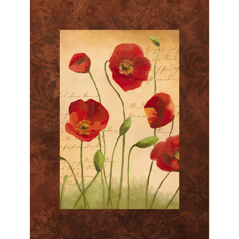 Coquelicot - impression sur toile tendue, L 12 po x H 16 po
