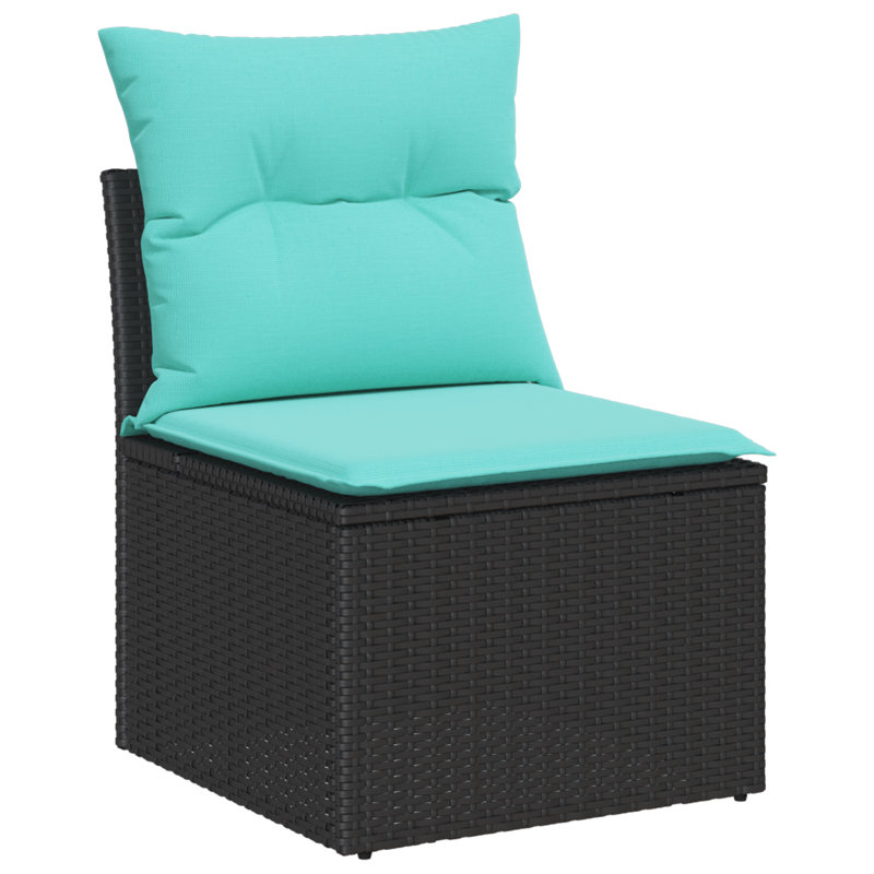 Ensemble de canapé de jardin vidaXL, Noir