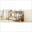 Lit superposé double au-dessus de double avec échelle de rangement latérale Garde-robe - Design noir pour économiser de l'espace
