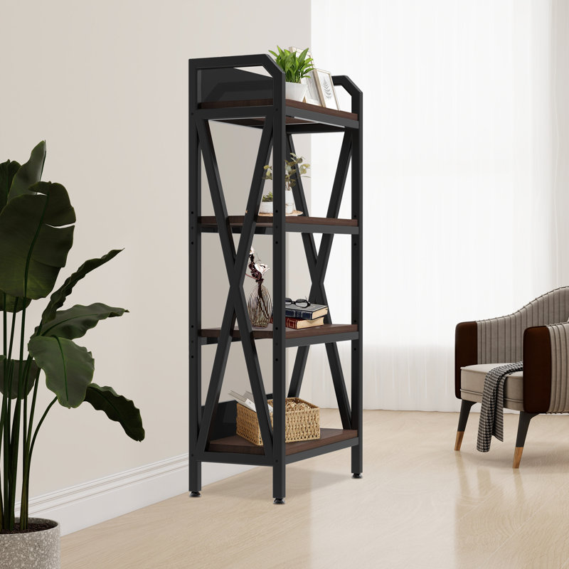Étagère de rangement en MDF à 4 niveaux , H 56,3 po x l 25,6 po x P 15,8 po