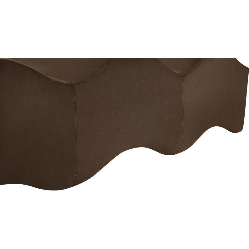 Banc en velours Leavon, Velours brun
