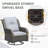9-Piece Outdoor Rattan Fire Pit Conversation set with 3-seat sofa, Armrest Chairs, and Ottomans-1171835094-1171835095