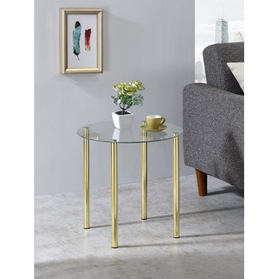 Milnai Round Side End Accent Table