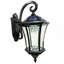 Matte Black Solar Powered Outdoor Wall Lantern