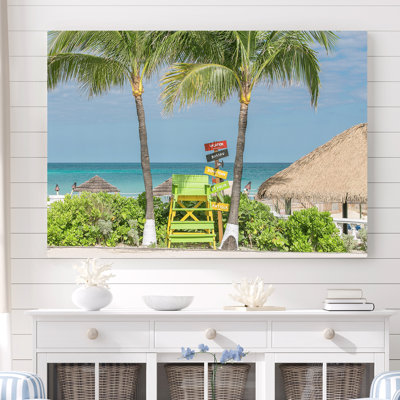Mccutchen " Caribbean Ocean And Palm Tree Views & City Signs "