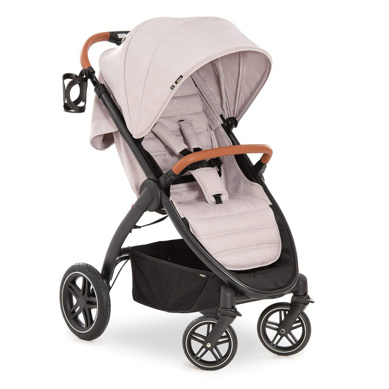 Hauck Foldable 4 Wheel Multi-Child Stroller with Storage, Beige