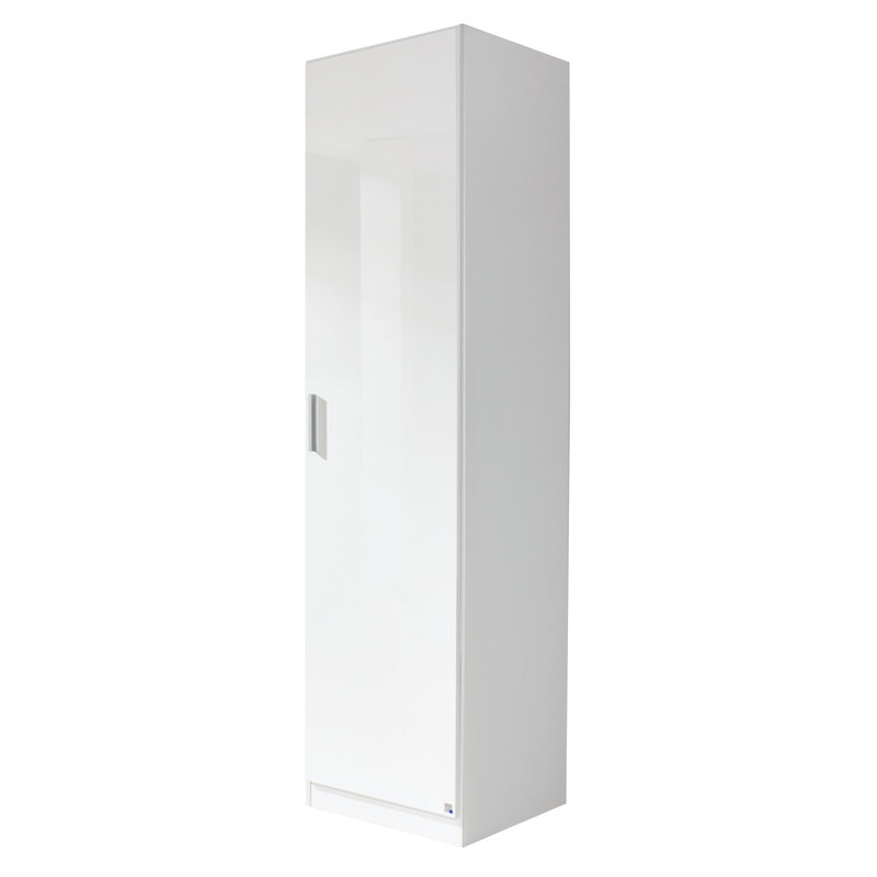 Celle 1 Door Wardrobe, Highgloss white and alpine white, 1 Door: 47cm