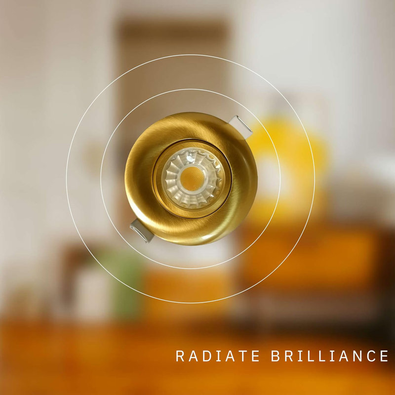 Luminaire à cardan rond 3 po en laiton brossé 700 W 5 lumens Percclow 3 po