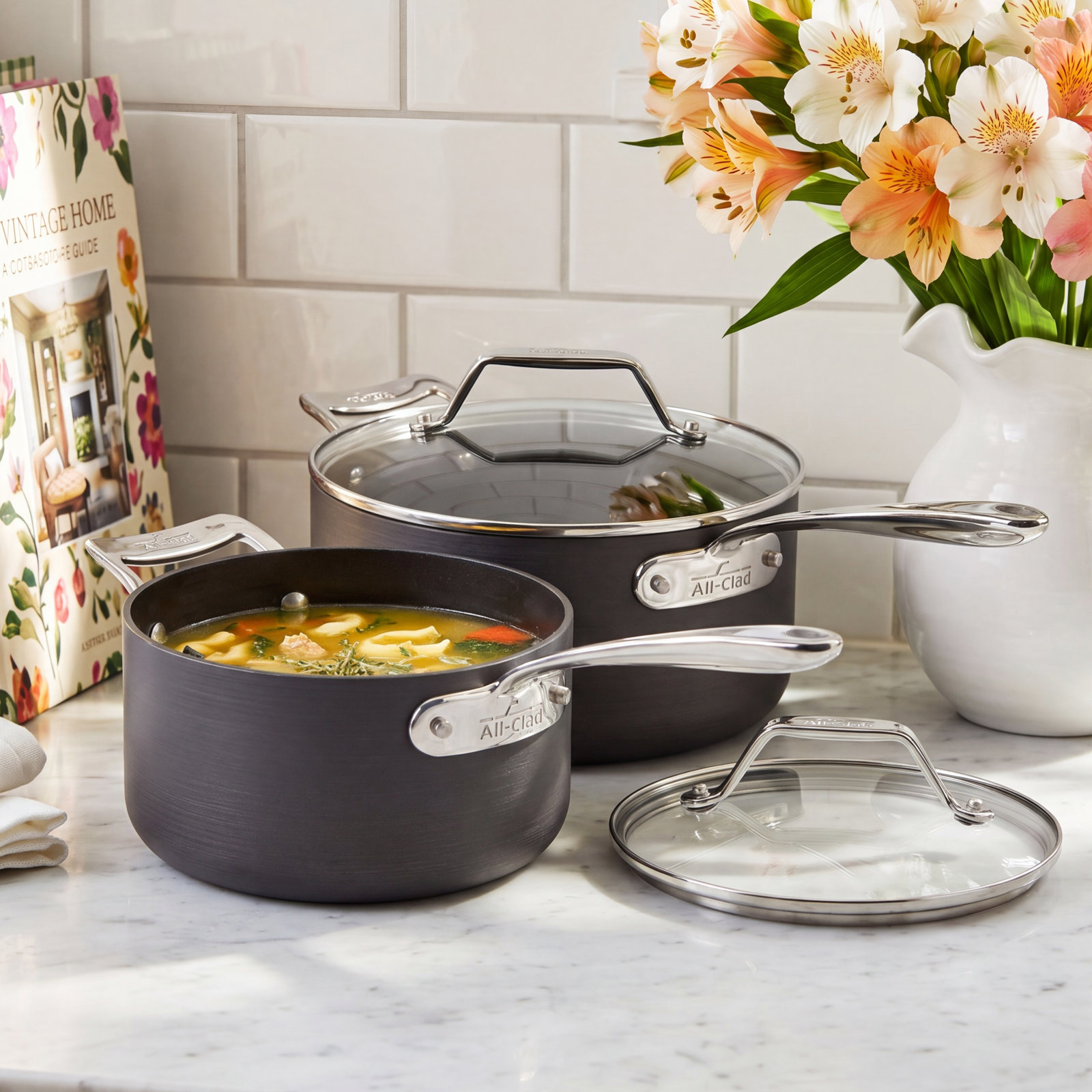 All-Clad Essentials Saucepan Set with Lid