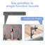 Robinet de cuisine rotatif à 360 ° Gunmetal noir, 4 modes de pulvérisation pour le rinçage quotidien, contrôle des éclaboussures, cartouche en céramique, complet, conception rétractable à hauteur totale de 14,25 pouces, fonctionnement, trousse d'installation,