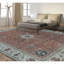 Wool Oriental Area Rug in Rust/Ivory
