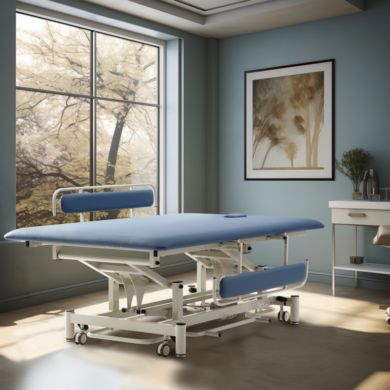 Table de thérapie haute-haute avec rembourrage antimicrobien Elite-Line 550 lb avec rails latéraux rembourrés