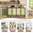4 Doors Side Cabinet With Shelves