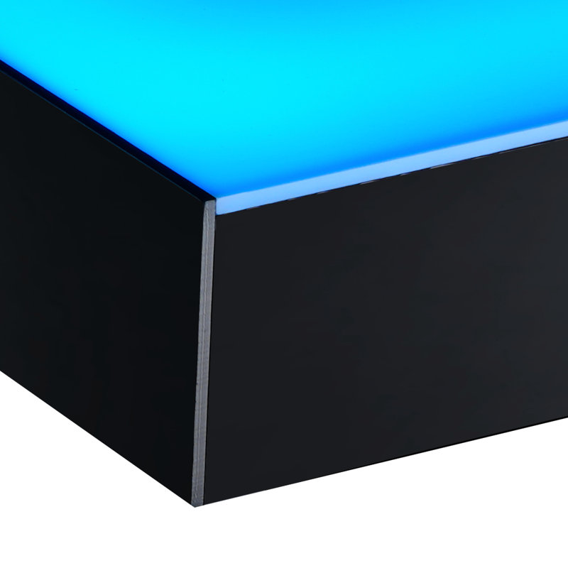 Tablette de bar à 3 marches éclairée à DEL pour affichage de boissons alcoolisées, conception en acrylique multicolore, 60 perles de lampe par mètre, 7 options statiques et 22 options dynamiques, contrôle HF, effets d'éclairage réglables, 1 minuterie 4 heures, double