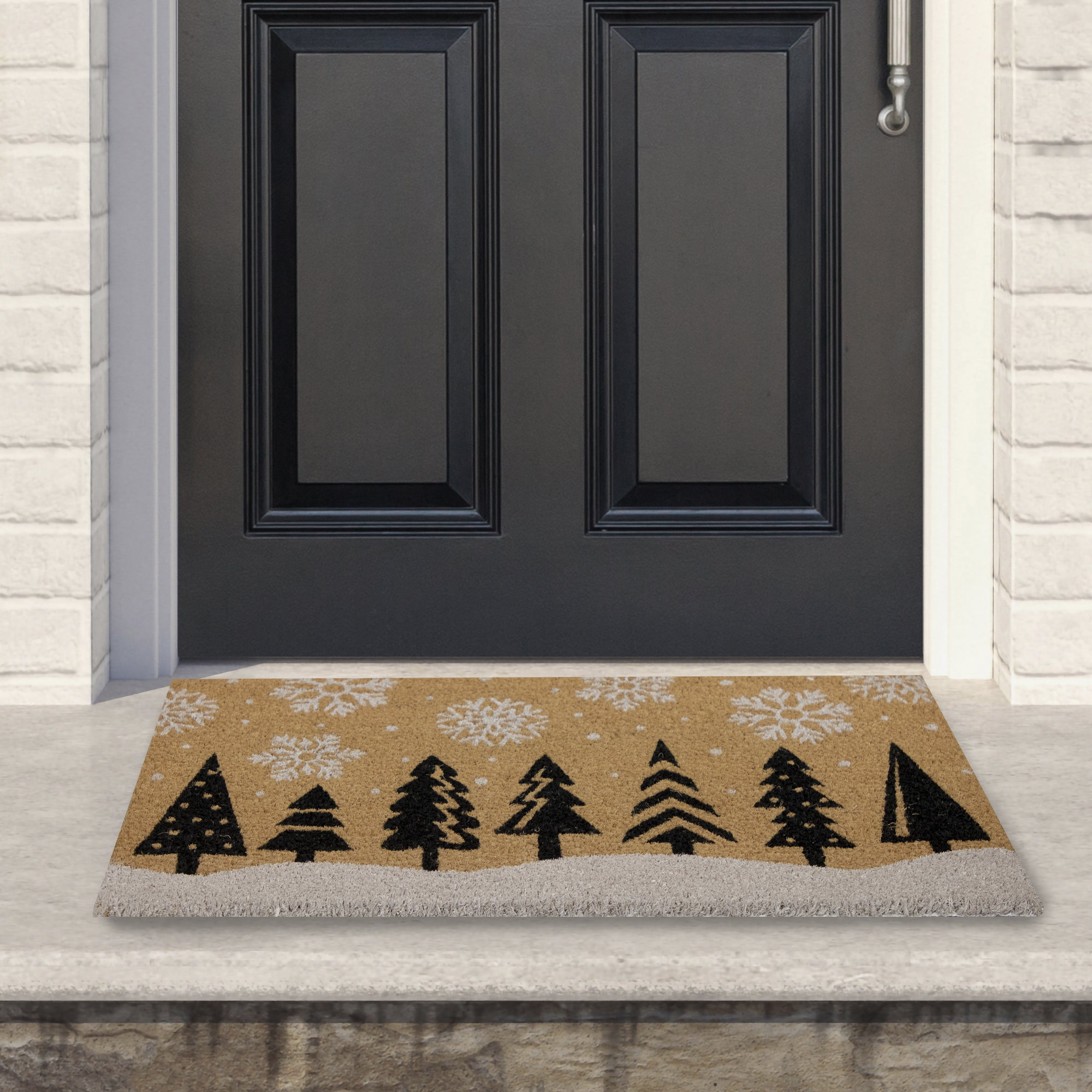 Snowflake Home Coir Winter Doormat 30 X 18 Indoor Outdoor Briarwood Lane  : Target