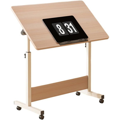 Bureau debout à hauteur réglable, bureau mobile pliable avec roulettes