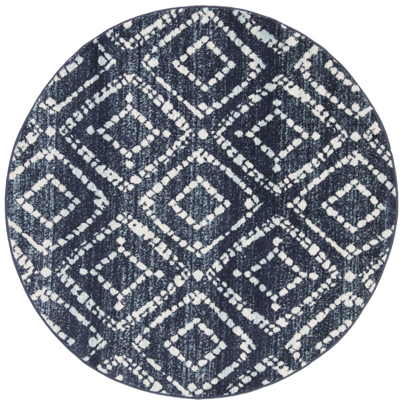 Tapis à motif géométrique Sherburne Performance, Rond 10 pi