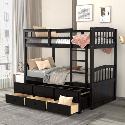 Haileyrose Kids Twin Over Twin Bunk Bed with Trundle