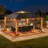 Sunjoy Mavis Outdoor Patio 13 ft. x 15 ft. Cedar Framed Gazebo with Black Steel and Polycarbonate Hip Roof Hardtop-736968537