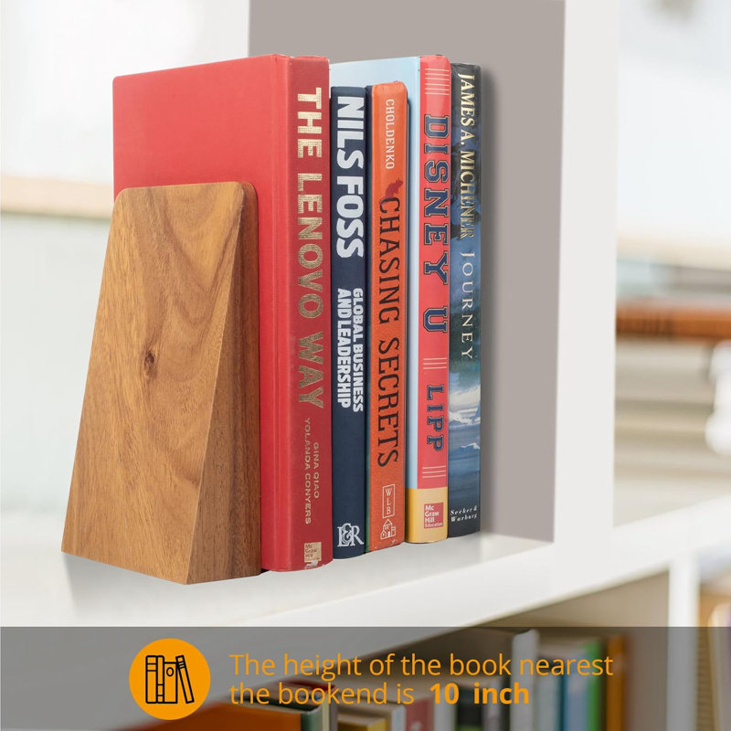 Serre-livres robustes en noyer faits à la main