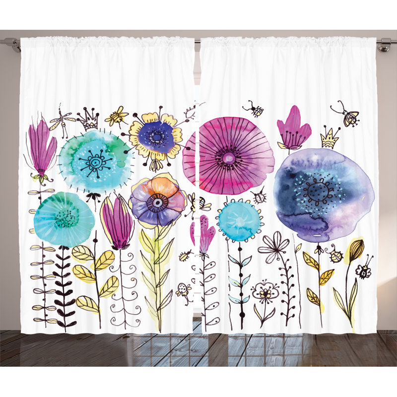 Brycen Semi Sheer Curtain Pair, 54" x 90"