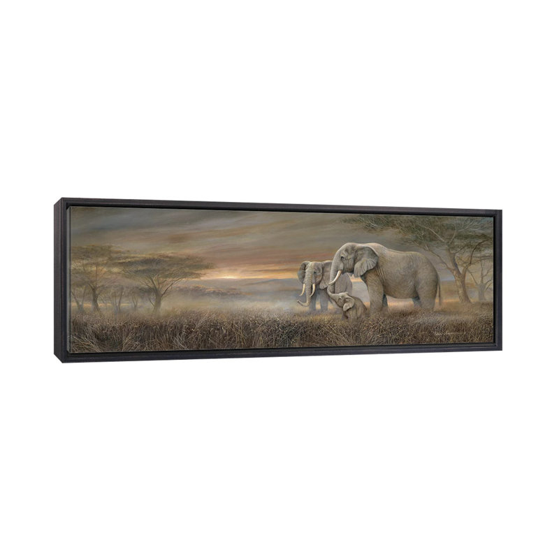 Gentle Giants, 16" H x 48" W x 1.5" D, Distressed Black Framed