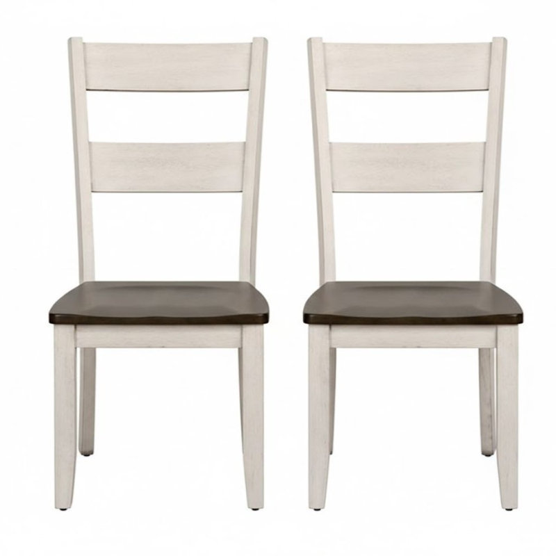 Ensemble de 2 chaises d'appoint avec dossier en échelle Florencia