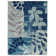 Tapis bleu à motif floral Leeming
