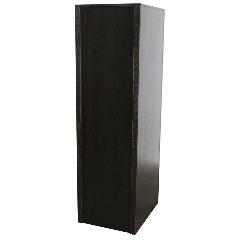 Classeur vertical 4 tiroirs Raina, Noir rustique antique