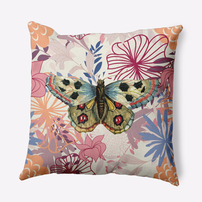 Floral Polyester Throw Pillow