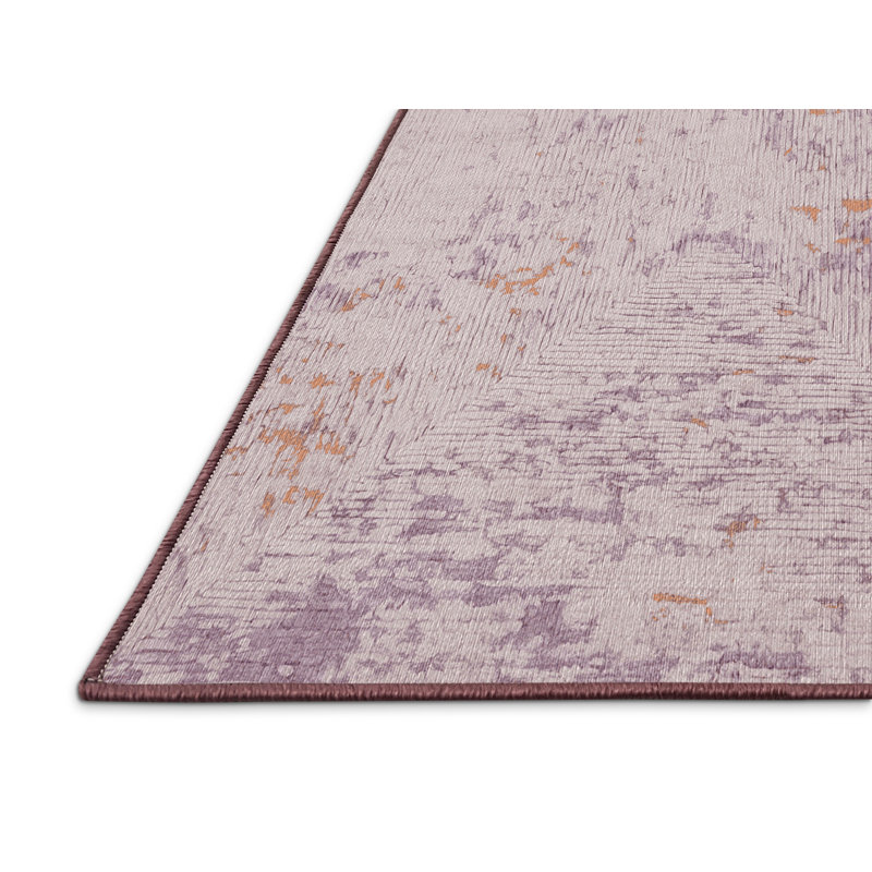 Machine Washable Beige Area Rug, Runner 2' x 5'