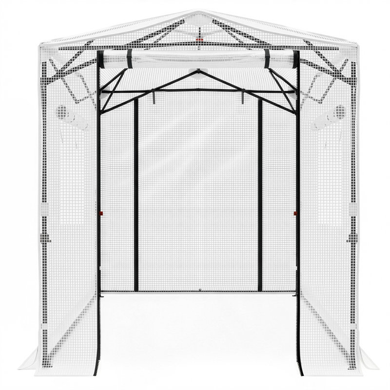 Serre pliable, abri de jardin en fer résistant aux intempéries, idéal pour une utilisation dans une cour arrière