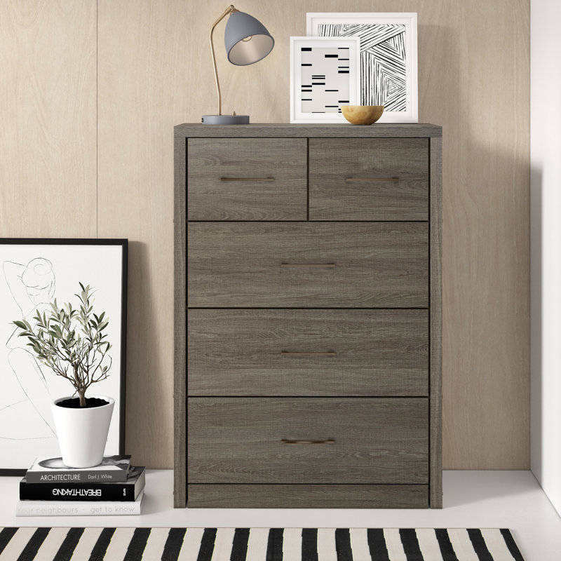 Arka 5 Drawer Chest, Black